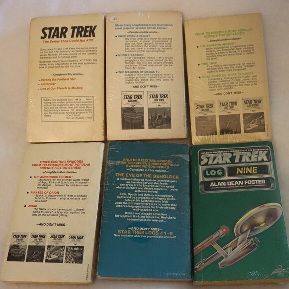 Star Trek Log by Alan Dean Foster, Books 1, 3, 4, 5, 8, 9. Set of 6 Paperbacks - Picture 2 of 2